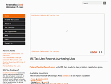 Tablet Screenshot of federaltaxliensearch.com